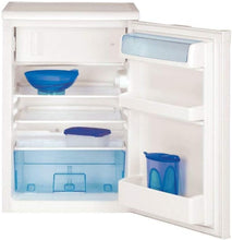 Load image into Gallery viewer, Beko TSE1284N Réfrigérateur table top - Volume total 114L : 101L (Réfrigération) + 13L (Congélation), Compartiment congélation 4 étoiles, MinFrost, Charnière de porte réversible, blanc