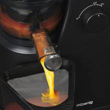 Load image into Gallery viewer, H.Koenig GSX12 Vertical Juice Extractor Stainless Steel Black, Fruit and Vegetable Juice, BPA Free, 82 mm Wide Mouth, Soft Pressure, 1 Litre, 400 W