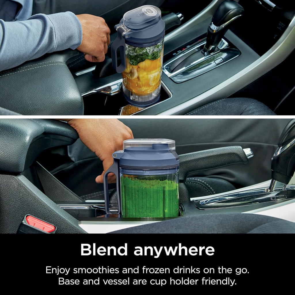 Ninja Blast Max, Portable Blender + Twist & Go, Personal Smoothie, Blend, Ice Crush, 3 Programs, Cordless, 22 oz removable Vessel, Dishwasher Safe, Leakproof, Navy, BC251NV