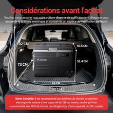 Load image into Gallery viewer, AAOBOSI 45L Glacière à Compresseur, Glaciere Électrique -20℃ à 20℃, Frigo Camion APP&amp;Bouton Contrôle, 12/24V DC et 100-240V AC Glaciere Camping Pour Voiture, Camion, Bateau et Prise De Courant