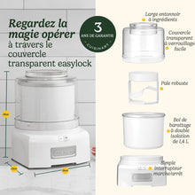Load image into Gallery viewer, Cuisinart Sorbetière - Fait de la crème glacée, du gelato, du sorbet et du yogourt glacé en 40 minutes - Desserts maison - Facile à utiliser - Acier inoxydable - ICE100BCU
