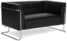 Load image into Gallery viewer, hjh OFFICE Canapé Lounge Curacao Similicuir Noir