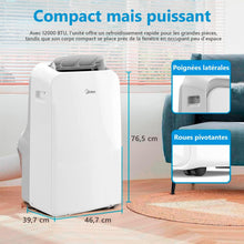 Load image into Gallery viewer, MIDEA Climatiseur PortaSplit Mobile Silencieux 4-in-1| 12000 BTU | Chauffage et Climatisation Portable Prêt à Poser 3,5kW- Clim Mobile avec rafraîchisseur, déshumidificateur, chauffage,ventilateur