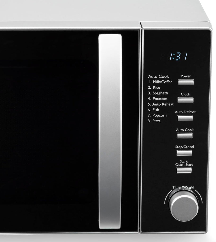 H.Koenig Microwave Oven Grill 2 in 1 VIO9, 25L, 27cm Turntable, 10 Cooking Modes up to 1000W, Defrosting, Combined Cooking, LCD Display [Energy Class A+]