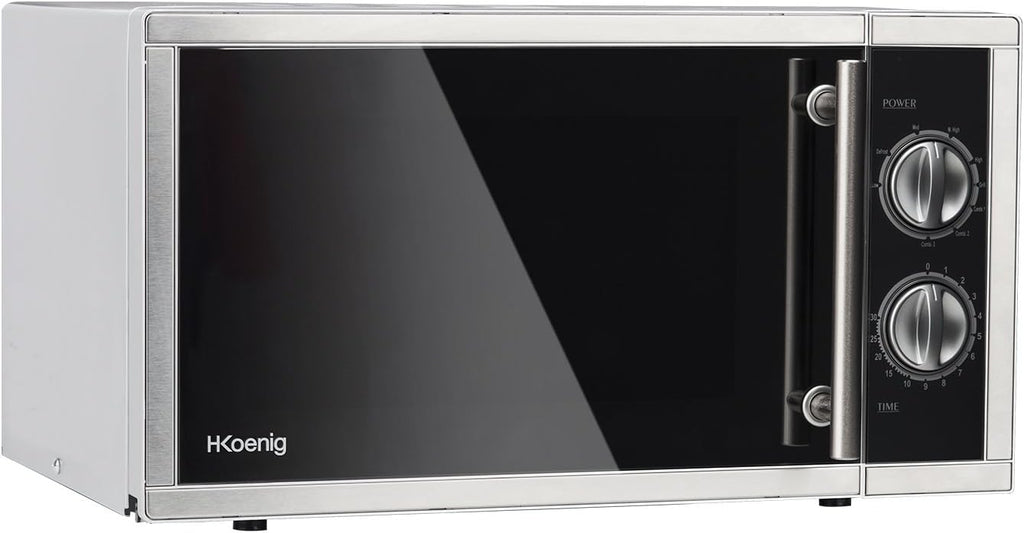 H.Koenig Microwave Oven Grill 2 in 1 VIO9, 25L, 27cm Turntable, 10 Cooking Modes up to 1000W, Defrosting, Combined Cooking, LCD Display [Energy Class A+]