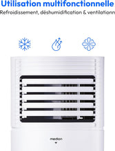 Load image into Gallery viewer, MEDION Smart Climatiseur Mobile P1002 (10000 BTU, 3-en-1, Refroidir, Déshumidification, Ventilation, jusqu'à 34m², kit de joint de fenêtre, mode sommeil, contrôle Wifi, Télécommande, Écran, MD 37733)