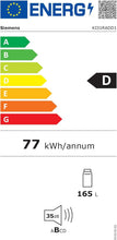 Load image into Gallery viewer, Siemens KI31RADD1 iQ500 - Réfrigérateur encastrable - 102,5 x 56 cm - 165 l - Fabriqué en Allemagne - Très silencieux, hyperFresh Box - Fraîcheur plus longue - Éclairage LED - SuperCooling -