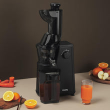 Load image into Gallery viewer, Extracteur de Jus de Fruits et Légumes vertical GSX24 H.Koenig Centrifugeuse Vitamin + sans BPA - 82 mm Large Bouche - 3 tamis pour jus fin ou épais et sorbet - Pression douce - 50 tours 400 W