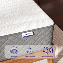 Load image into Gallery viewer, MOLPHIT Oeko-TEX Certified Mattress 90 x 190 cm, Thickness 25 cm, Independent Pocket Sprung Mattress, Adult and Children's Bed Mattress, Single Mattress, Perfect Support, Durable and Quiet