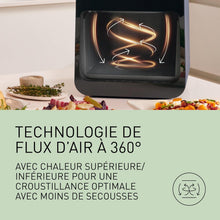 Load image into Gallery viewer, Panasonic NF-CC500SXE AirFryer Friteuse sans huile avec Hublot, 5L, 80-200°C, Minuterie Numérique et Écran LCD, Vapeur Douce, 11 Préréglages, Nettoyage Facile, Gris Mat