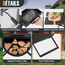Load image into Gallery viewer, Four  Pizza au Feu de Bois d'Extrieur Housse en Tissu Oxford Pierre  Pizza de 31 cm Pelle  Pizza Grille de Cuisson -