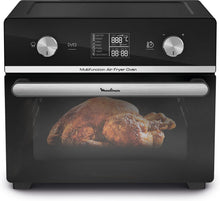 Load image into Gallery viewer, Moulinex Four électrique 39 L, 7 modes de cuisson, Chaleur tournante, Thermostat réglable jusqu’à 240° C, Tournebroche, Minuteur 120 min, Grille réversible, Optimo noir OX485810