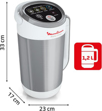 Load image into Gallery viewer, Moulinex Blender chauffant, Mixeur soupe, Puissance 1000 W, Capacité 1,2 L, 5 programmes automatiques, Double paroi, Maintien au chaud 40 min, Livret recettes, Easy Soup, Inox LM841B10