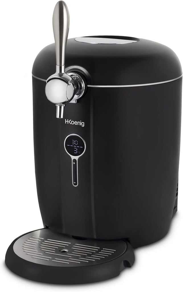 H.Koenig Tireuse à Bière compatible tous Fûts Universels Pressurisés de 5L Inox BW1778, Machine, Pompe, Pression domestique, Professionnelle, Universelle, Refroidissement intégré 4°C