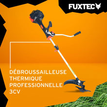 Load image into Gallery viewer, Fuxtec Débroussailleuse Thermique Professionnelle FX-PS152 52 cm3 3CV Système Anti Vibration - 2 en 1 Coupe-Bordure avec Tête de Coupe Double Fil et Lame 3 Dents Modèle Conçu pour Les Pros