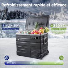 Load image into Gallery viewer, AAOBOSI 45L Glacière à Compresseur, Glaciere Électrique -20℃ à 20℃, Frigo Camion APP&amp;Bouton Contrôle, 12/24V DC et 100-240V AC Glaciere Camping Pour Voiture, Camion, Bateau et Prise De Courant