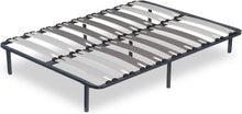 Load image into Gallery viewer, SAMPUR - Morpholattes bed base | 90 x 190 cm | 7 legs included | Grey | 25 cm high | epoxy lacquered metal frame | Extra wide slats | 5 support zones