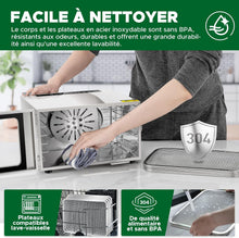 Load image into Gallery viewer, Kwasyo Food Dehydrator, 10 Trays • Desiccator with Timer (24H) • Fruit and Vegetable Dehydrator Adjustable Temperature (30 to 90°C) + 1 x Recipe Book