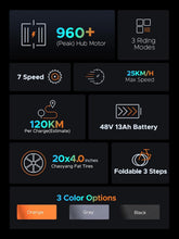 Load image into Gallery viewer, ENGWE EP-2 Pro Vélo électrique Pliable 20 × 4.0 Fat Bike Electrique 7 Vitesses avec Batterie Amovible 48V 13Ah Autonomie 120km Tout-Terrain &amp; VTT &amp; Plage &amp; Neige