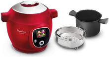 Load image into Gallery viewer, Moulinex Cookéo Smart Multicooker with 180 Pre-Programmed Recipes for up to 6 People 6 Modes of Quick and Easy Step-by-Step Cooking 1600 W Red, 6 L