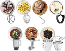 Load image into Gallery viewer, Kenwood Titanium Chef Baker KVC65.001WH, Pastry Robot with Integrated Scales, Including 3-Piece Pastry Set, Spatula &amp; Splash Protection, 1200 W, White