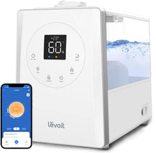Load image into Gallery viewer, LEVOIT OasisMist 1000S (10L) Smart Humidifier for Home Large Room Bedroom, Last 100 Hours Suitable for Indoor Plant, Cover up to 600ft², Easy Top Fill, Remoter &amp; Voice Control, Auto Mode, Quiet, White