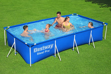 Load image into Gallery viewer, Bestway Steel Pro Frame Piscine carrée sans pompe en acier Bleu 400 x 211 x 81 cm bleu 56405