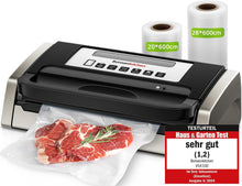 Load image into Gallery viewer, Bonsenkitchen Powerful and Quiet Food Vacuum Sealer with Globefish Technology for Continuous Work, Locked Handle Design, Integrated Cutter, 2 Rolls of Bags Included