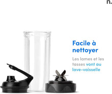 Load image into Gallery viewer, Nutribullet Pro 1200, Blender électrique, Broyeur, Smoothie Blender, Blender multifonctions, puissance 1200w, verres 700ml et 900ml, noir, NB120MB
