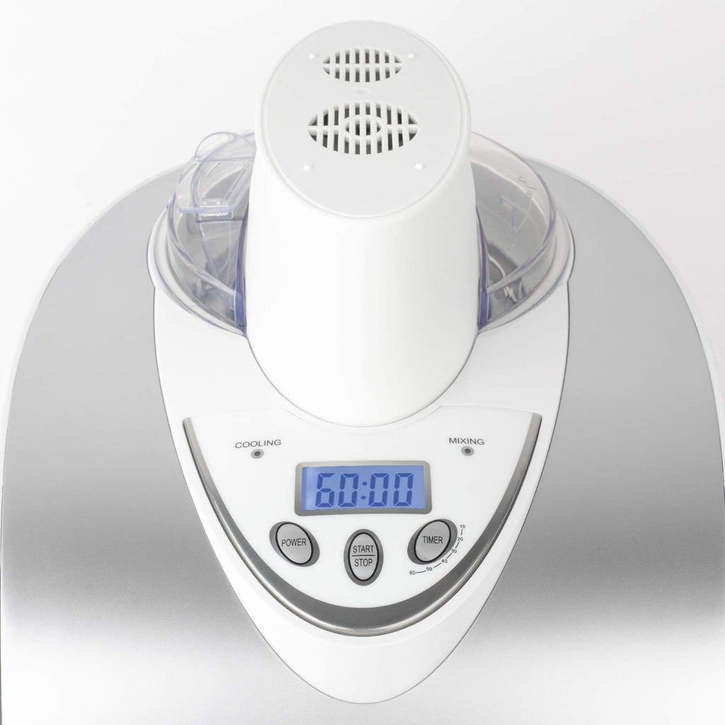 H.Koenig Professional Ice Cream Maker HF320, Electric Ice Maker 2L, 180 W, Refrigerant & Cold Maintenance - Sorbet and Ice Cream
