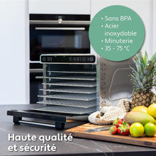 Load image into Gallery viewer, Vita5 Nobel Pro6 Deshydrateur Alimentaire avec 6 Plateaux en Inox - Déshydrateur avec Minuterie 24h et Température 35-75 °C - Deshydrateur Viande, Fruits, Champignons - 650W Déshydrateur Alimentaire