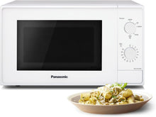 Load image into Gallery viewer, Panasonic NN-E20JWMEPG Microwave Oven with Glass Turntable, 20L, 800W, Defrost, 5 Power Levels, Timer, White