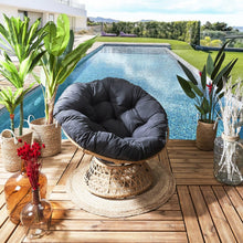 Load image into Gallery viewer, HOME DECO FACTORY, Fauteuil Pivotant Extérieur, Chaise Relax Ronde, 1 Place Pivotant à 360°, Coussin Épais Grand Confort Inclus, Mobilier de Jardin pour Amenagement Balcon Terrasse Salon de Jardin