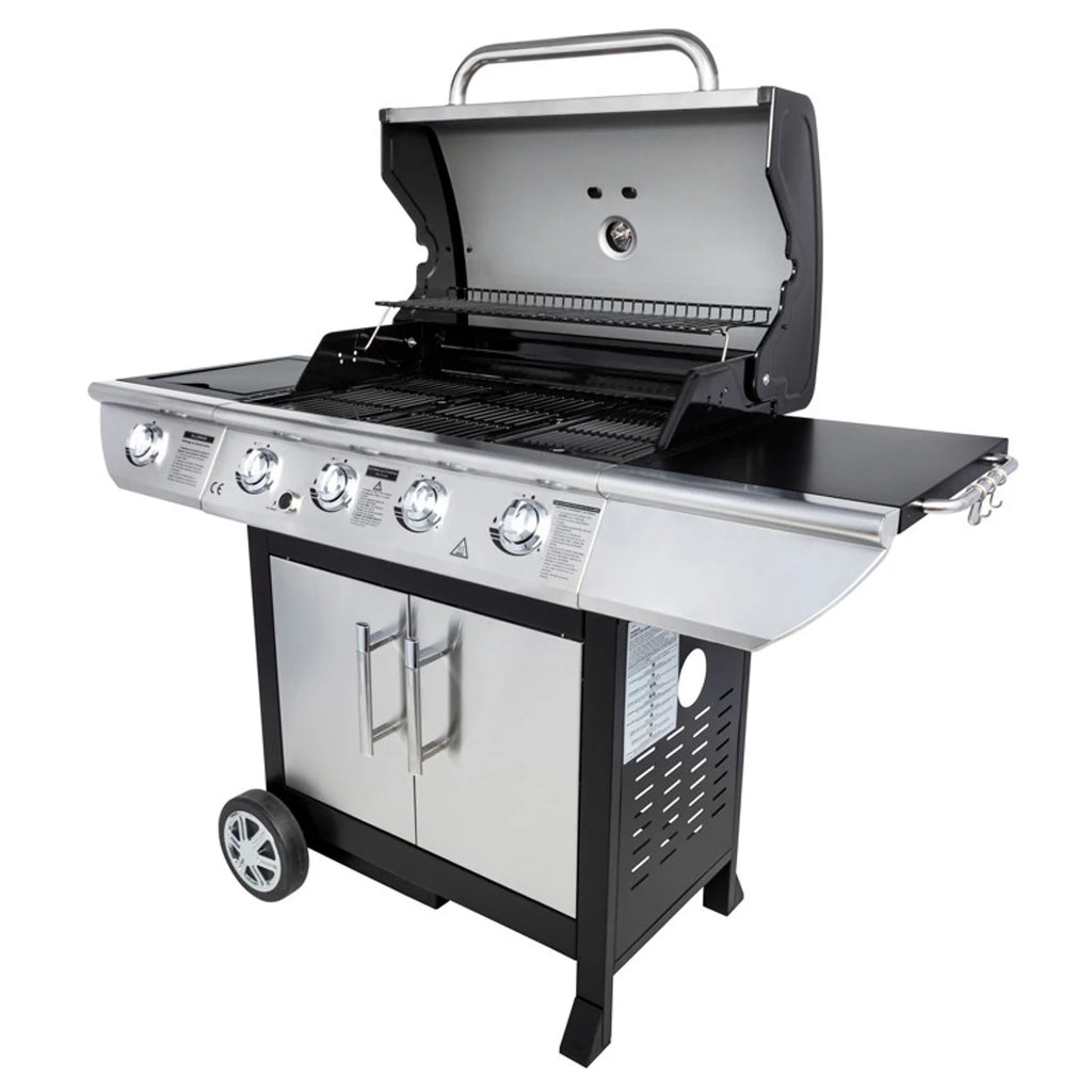 Barbecue au gaz BRISBANE - 4 brûleurs 14kW + réchaud Somagic