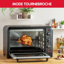 Load image into Gallery viewer, Moulinex Oven, 33 L, Rotating heat, Advanced convection, 6 cooking modes, Thermostat adjustable up to 240°C, Timer 120 min, Reversible grill, Silicone oven mitts, Optimo Black OX464811