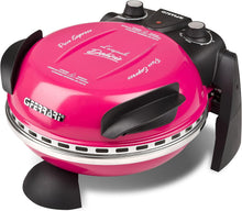 Load image into Gallery viewer, G3 Ferrari G10006 Pizza Express Delizia, 1200 W Pizza Oven, Adjustable Thermostat up to 400°C, Cooks Tasty Pizza in 5 Minutes, Double Resistance, Recipe Book and Spatulas Included - Black