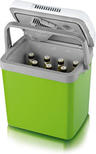 Load image into Gallery viewer, SEVERIN KB 2922 Electric Cooler (19 L) with Cooling and Keep Warm Function, Car Cooler with 2 Connections (Power Supply and Cigarette Lighter), Cool Box Green/Grey
