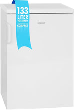 Load image into Gallery viewer, Bomann Réfrigérateur 133L blanc VS2195-1-blanc, Capacité nette : 133 litres, Éclairage intérieur à DEL, Contrôle de la température en continu, 3 clayettes en verre