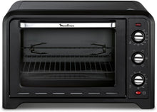 Load image into Gallery viewer, Moulinex Oven, 33 L, Rotating heat, Advanced convection, 6 cooking modes, Thermostat adjustable up to 240°C, Timer 120 min, Reversible grill, Silicone oven mitts, Optimo Black OX464811