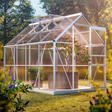 Load image into Gallery viewer, Gardebruk Serre de Jardin en Aluminium 7,63m鲁 abri extrieur pour Plantes lgumes 250x190x195cm avec fen锚tres