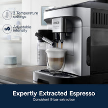 Load image into Gallery viewer, De'Longhi Magnifica Evo Automatic Espresso &amp; Coffee Machine with Manual Milk Frother, Built-in Grinder &amp; Auto-Clean Function - For Latte, Cappuccino, Americano, Iced Coffee, ECAM29043SB