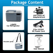 Load image into Gallery viewer, Alpicool LGMP8 8L Glaciere Portable Réfrigérateur Voiture Camping Congélateur 12/24V Mini Frigo pour Maison, Bureau ou Pique-Nique en Plein Air/ -20 à 20℃(Batterie Non Incluse)