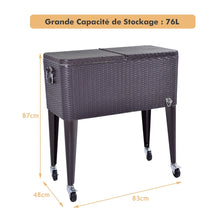 Load image into Gallery viewer, Glacire  Roues Verrouillables 76L Dessert de Glace avec Dcapsuleur et Rceptacle  Capsules en PP de haute alimentaire Garder au Frais 72h 83 x 48 x 87 CM -