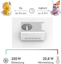 Load image into Gallery viewer, Elisa 2.0L Ice Cream Maker and Yogurt Maker with 180W Self-Cooling Compressor, Stainless Steel Ice Cream Maker with Cooling and Heating Function, Recipe Booklet Included
