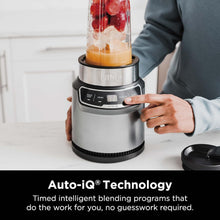 Load image into Gallery viewer, Ninja BN401 Nutri Pro Compact Personal Blender, Auto-iQ Technology, 1100-Peak-Watts, for Frozen Drinks, Smoothies, Sauces &amp; More, with (2) 24-oz. To-Go Cups &amp; Spout Lids, Cloud Silver