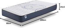 Load image into Gallery viewer, NATURALEX - Matelas PerfectSleep 180x200 - Épais 30 cm - Soutien Mousse à mémoire de Forme - Accueil Blue Latex - Confort Ferme - Respirant - 7 Zones - Réversible - Haute Densité - Fabriqué en Europe
