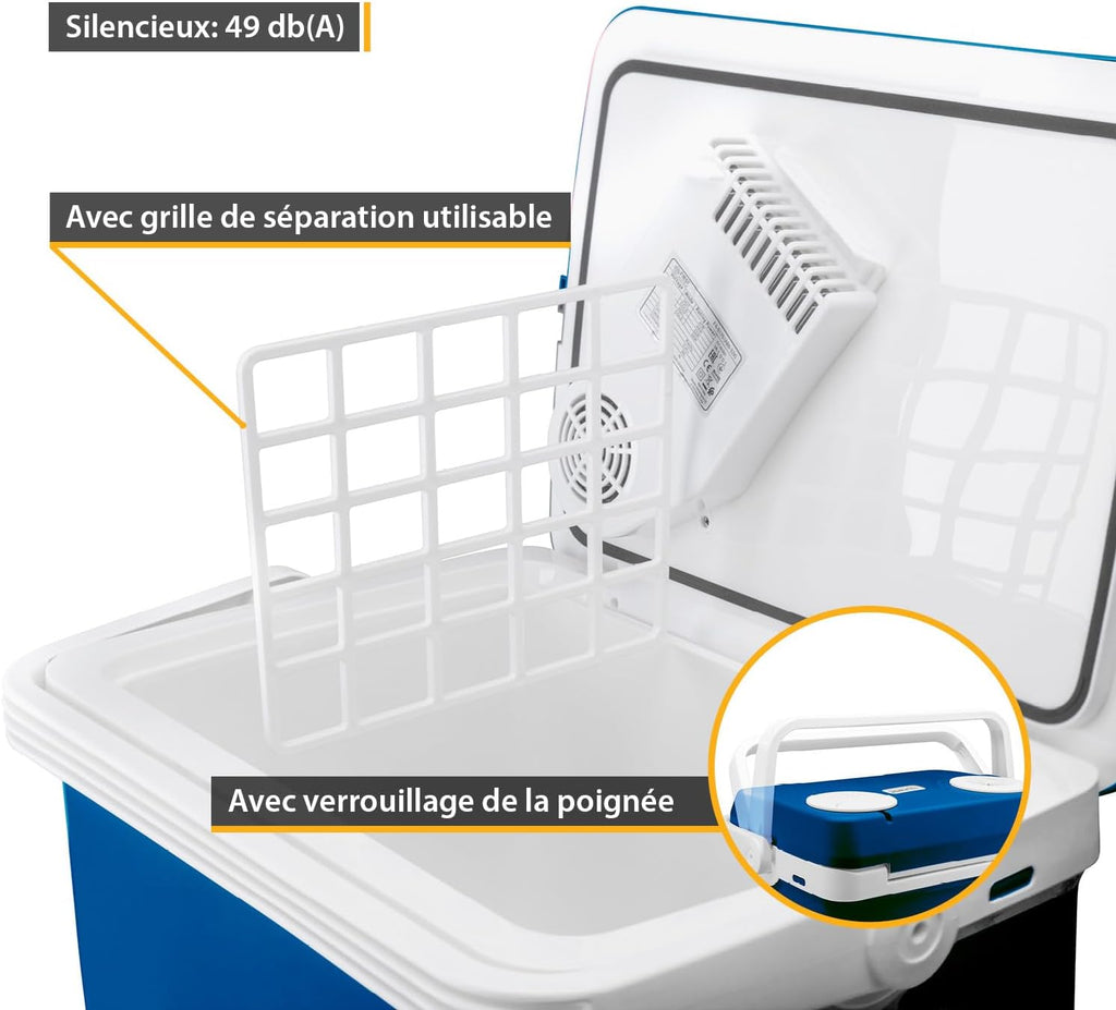 TZS First Austria 32L Portable Electric Cool Box Mini Fridge 12V 230V Car Camping Cooler Box Thermoelectric Cooler Box