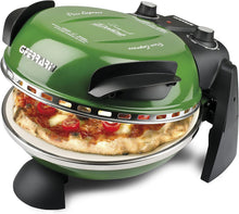 Load image into Gallery viewer, G3 Ferrari G10006 Pizza Express Delizia, 1200 W Pizza Oven, Adjustable Thermostat up to 400°C, Cooks Tasty Pizza in 5 Minutes, Double Resistance, Recipe Book and Spatulas Included - Black