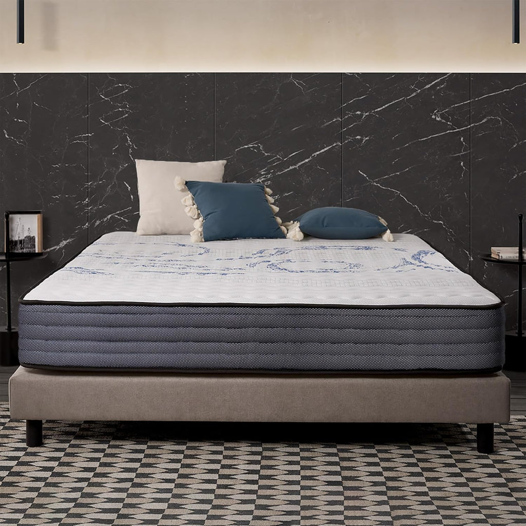 NATURALEX - Matelas PerfectSleep 180x200 - Épais 30 cm - Soutien Mousse à mémoire de Forme - Accueil Blue Latex - Confort Ferme - Respirant - 7 Zones - Réversible - Haute Densité - Fabriqué en Europe