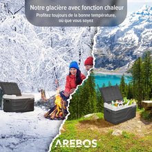 Load image into Gallery viewer, Arebos Glacière compresseur 26 l | Glacière électrique avec application et contrôle intelligent | Réfrigérateur mobile avec port USB | jusqu'à -20 °C | 12/24 V 230 V | Pour voiture, camion, camping,